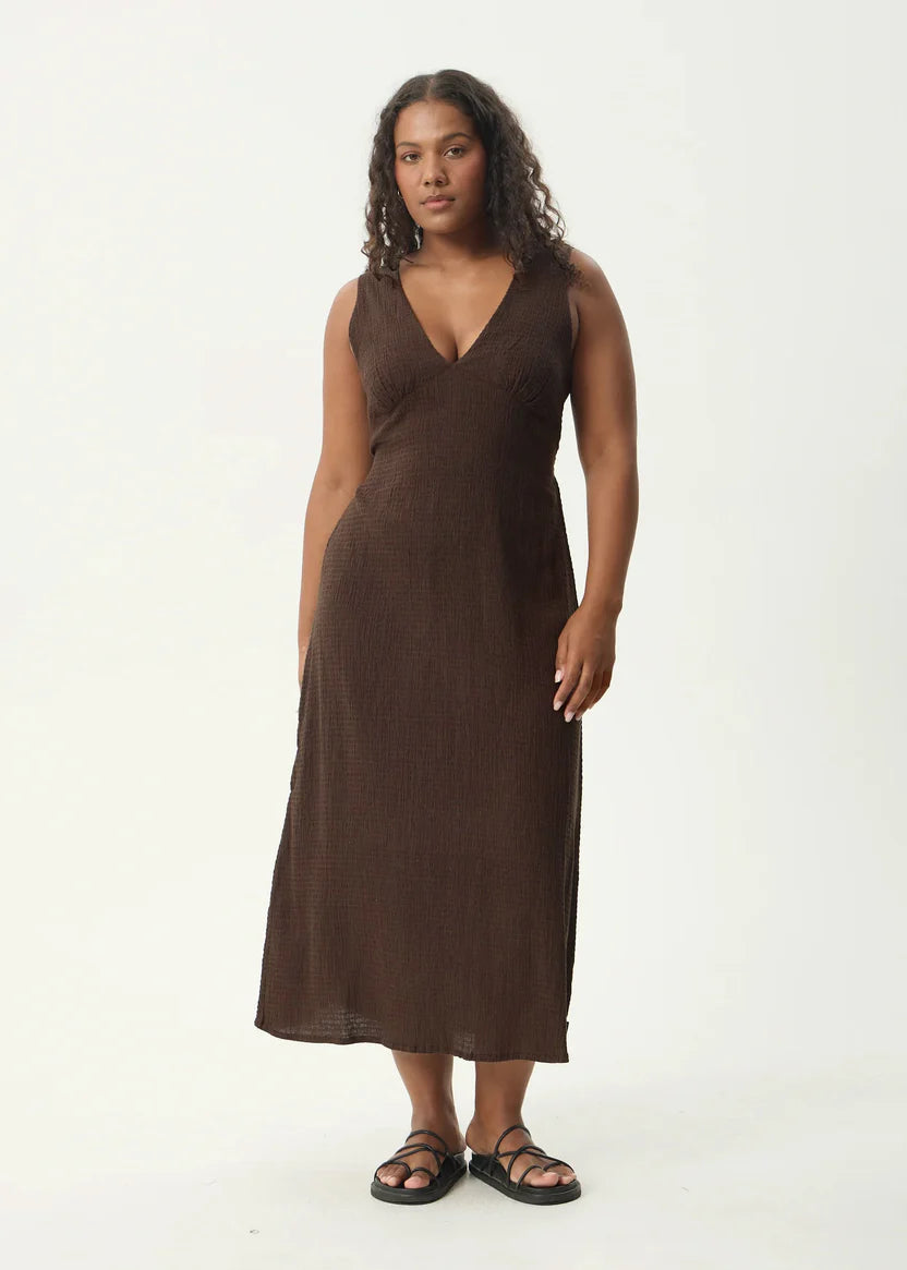 Afends Tully Seersucker Maxi Dress