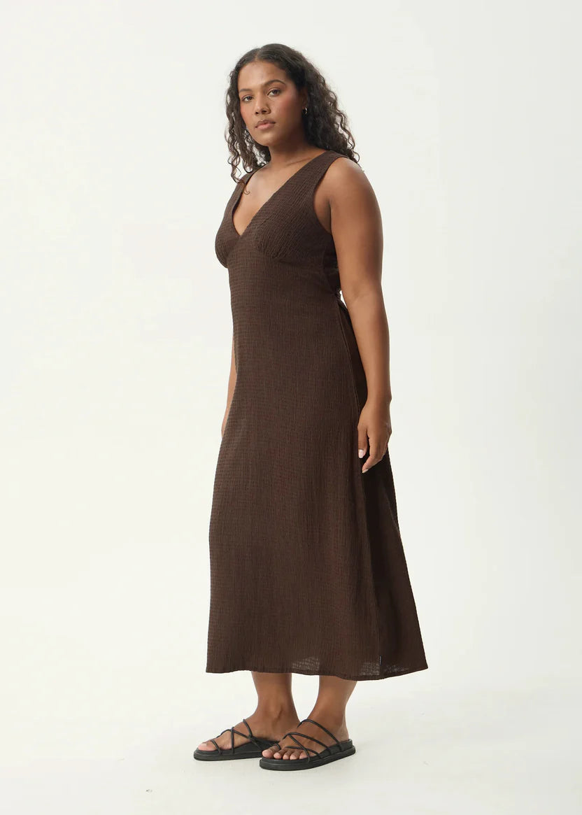 Afends Tully Seersucker Maxi Dress