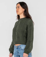 Rusty Folktale Crop Chunky Knit