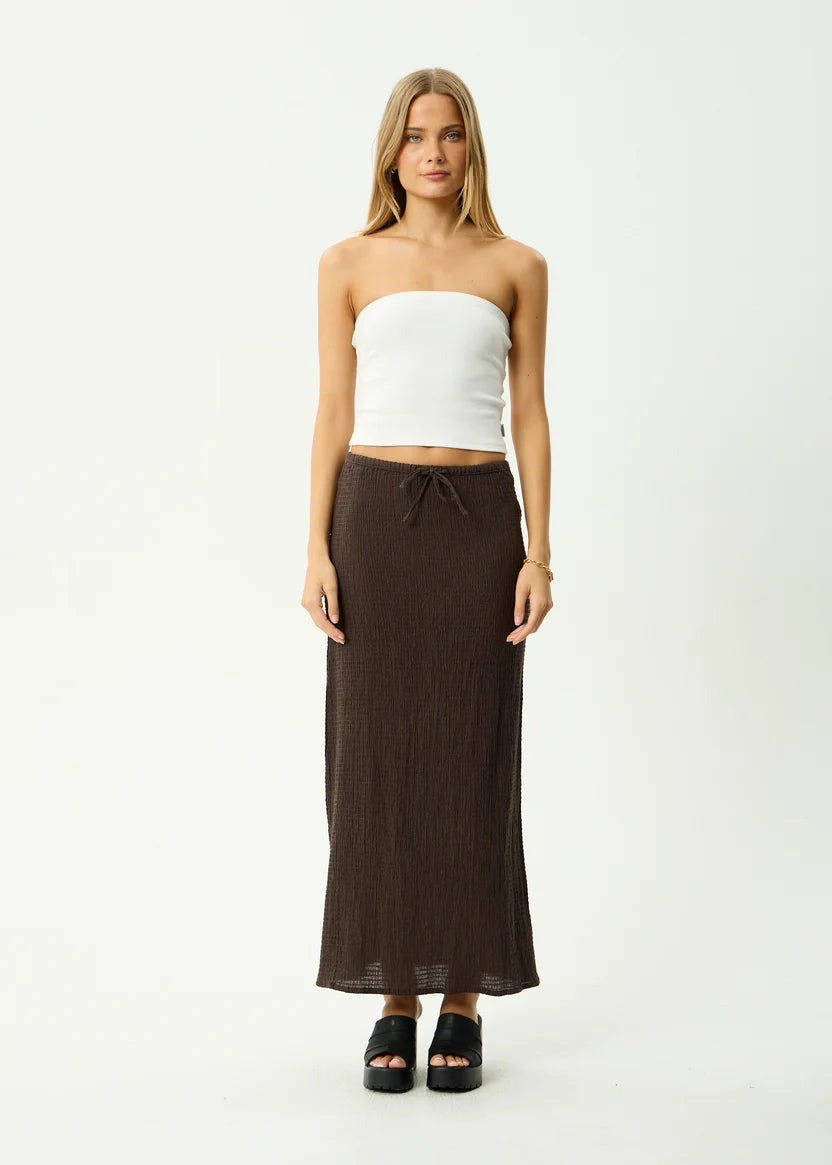 Afends Tully Seersucker Maxi Skirt