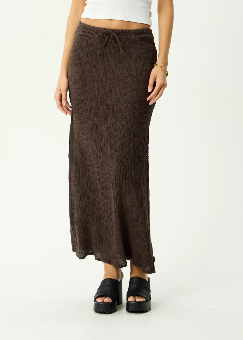 Afends Tully Seersucker Maxi Skirt