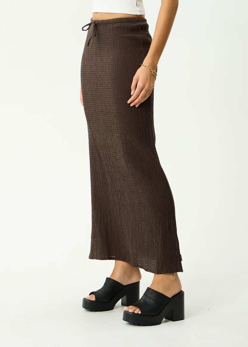 Afends Tully Seersucker Maxi Skirt