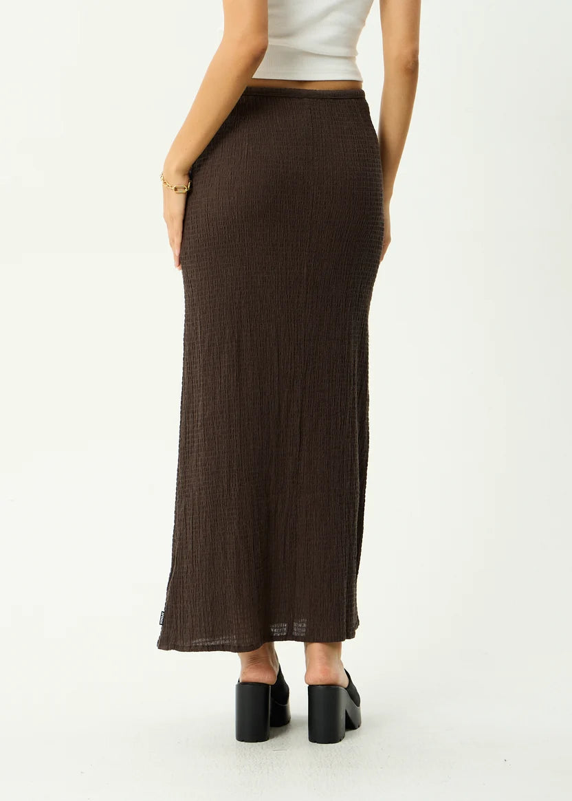 Afends Tully Seersucker Maxi Skirt