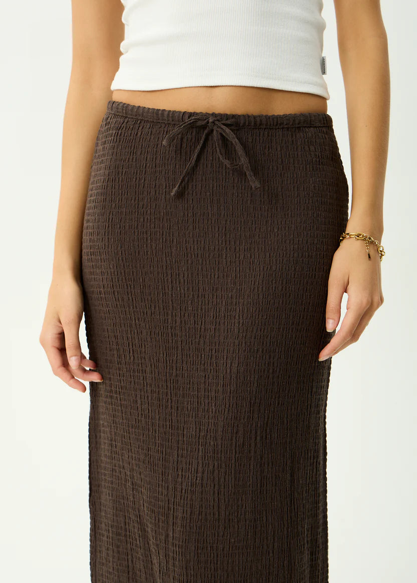 Afends Tully Seersucker Maxi Skirt