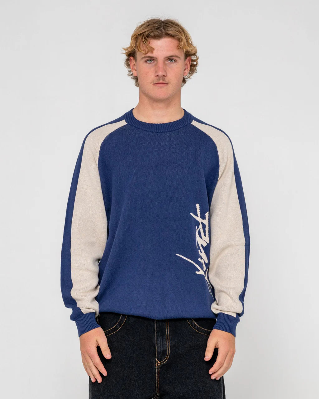 Rusty Roll Safe Boxy Knitted Crew