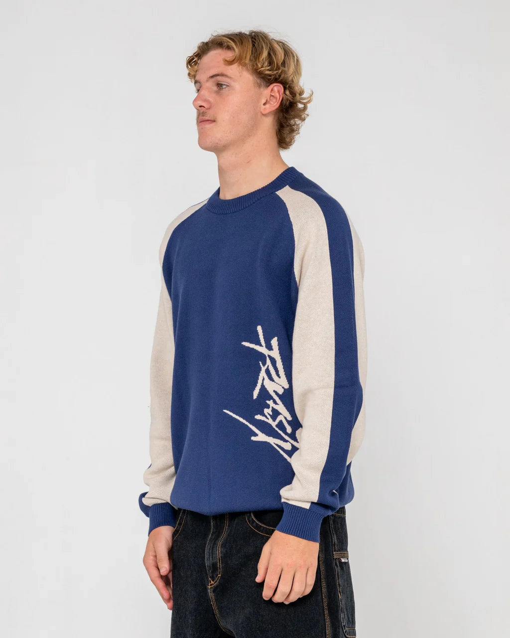 Rusty Roll Safe Boxy Knitted Crew