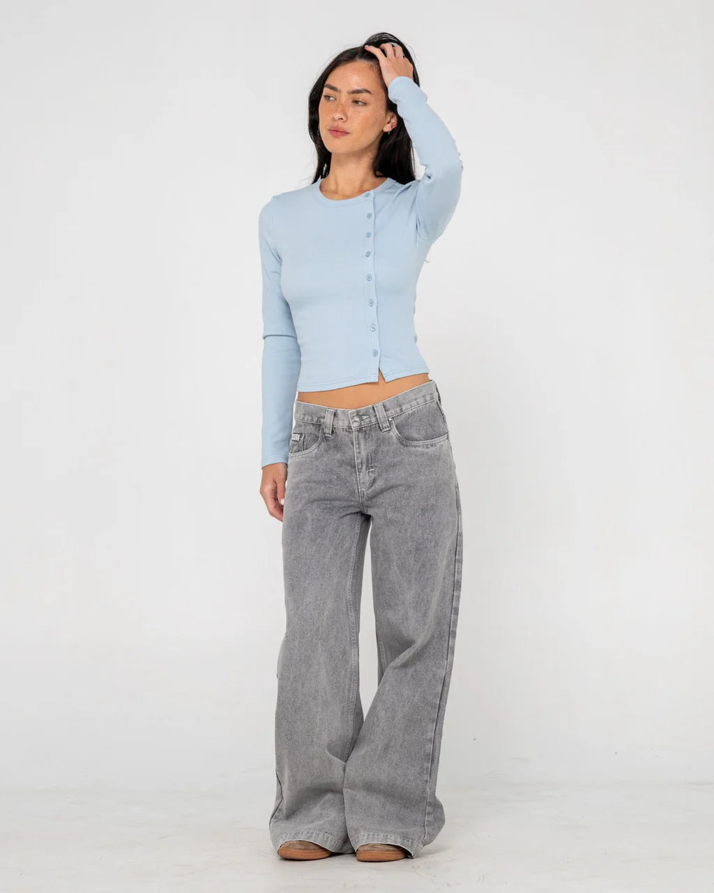 Rusty Wendy Wide Low Rise Denim Jean