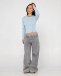 Rusty Wendy Wide Low Rise Denim Jean