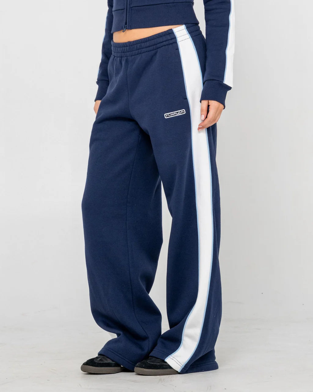 Rusty Retro Lines Wide Leg Trackpant W26