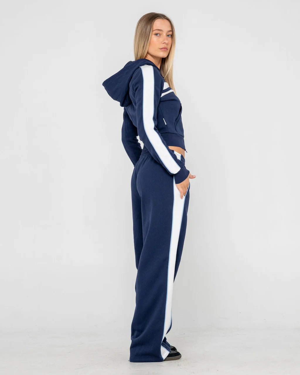 Rusty Retro Lines Wide Leg Trackpant W26