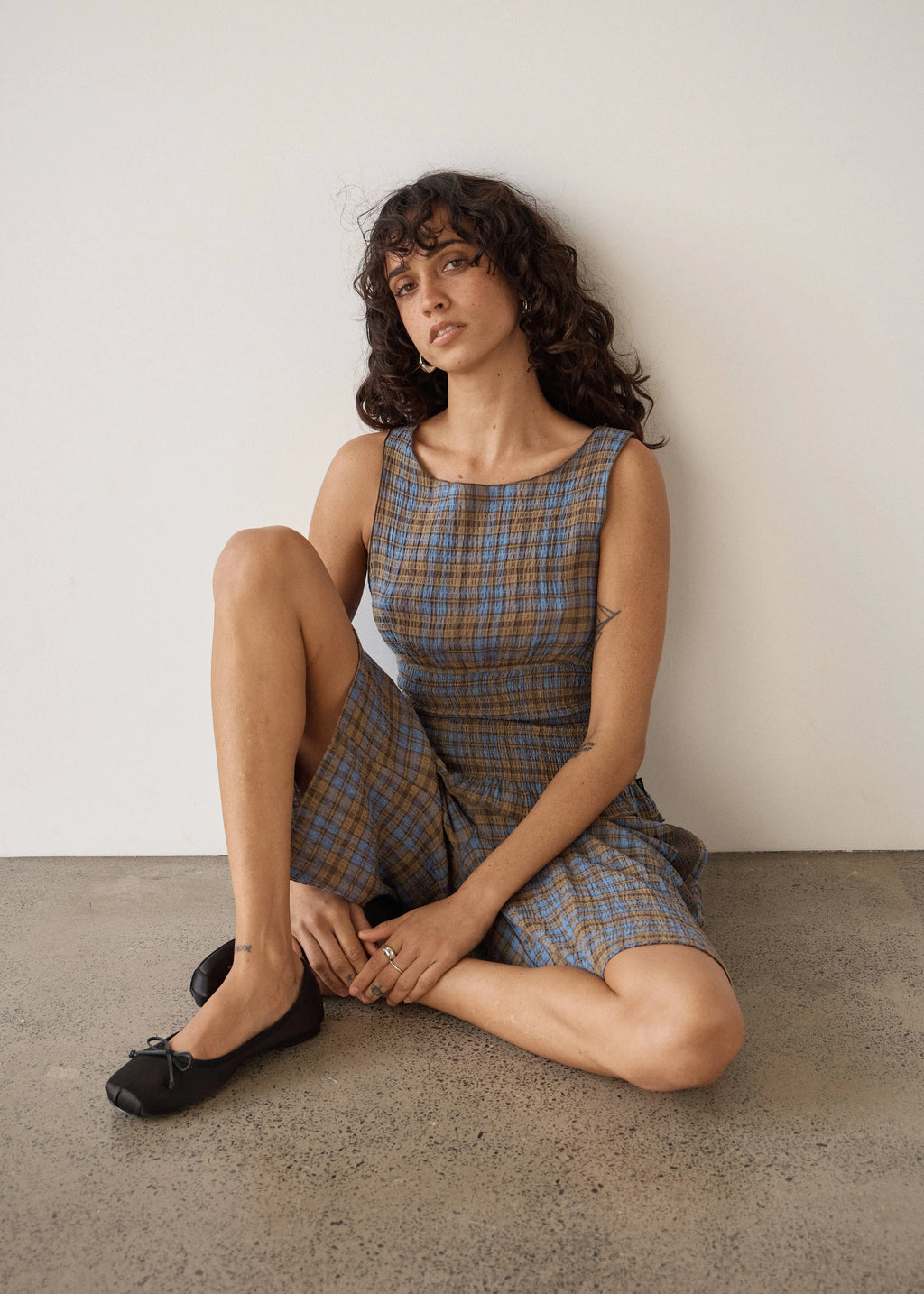 Afends Cedar Seersucker Sleeveless Top