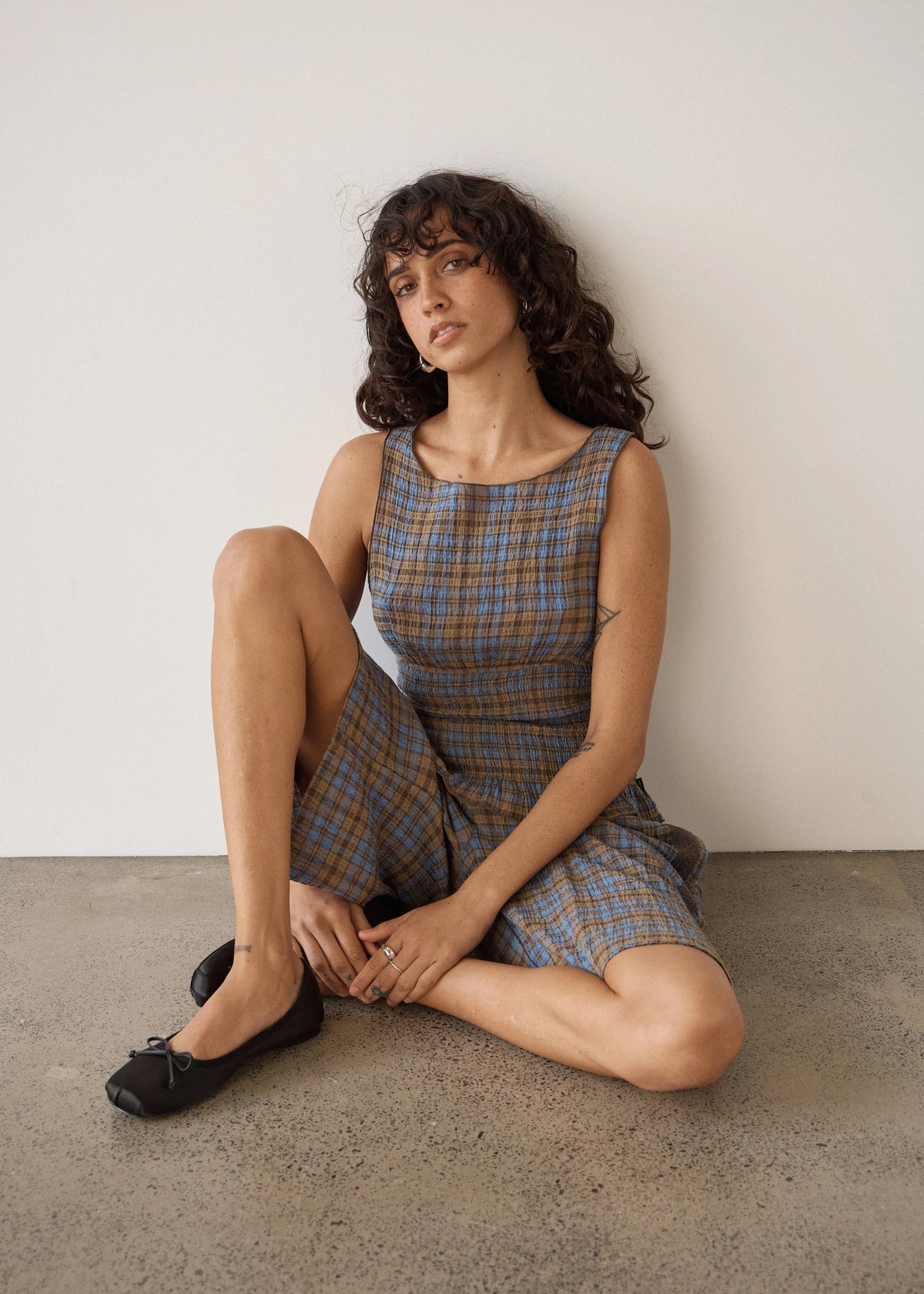 Afends Cedar Seersucker Sleeveless Top