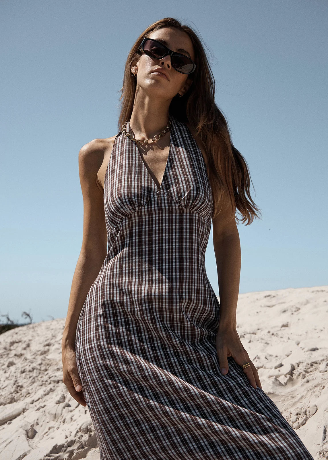 Afends Alexa Halter Maxi Dress