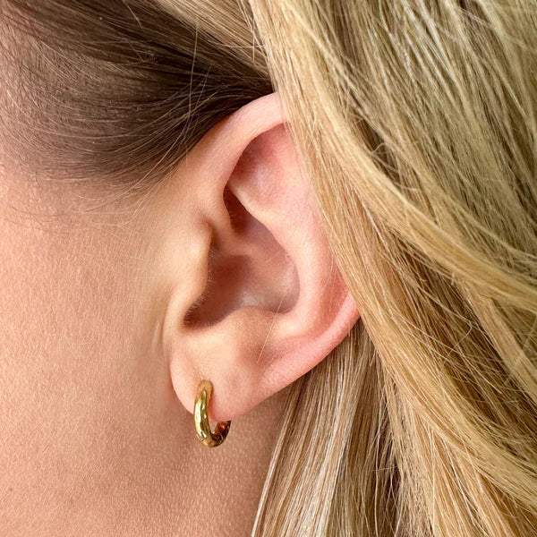 Ever Wave Gold Huggie Earrings