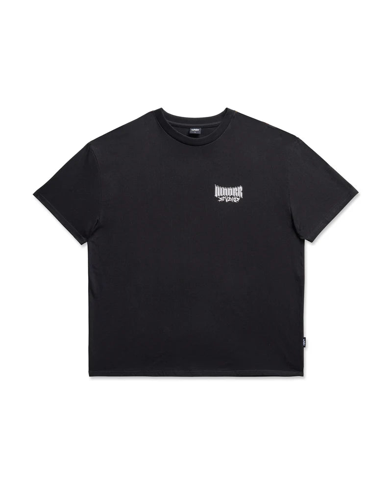 Wndrr Black Bleach Box Fit Tee