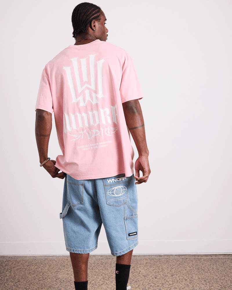Wndrr Black Bleach Box Fit Tee