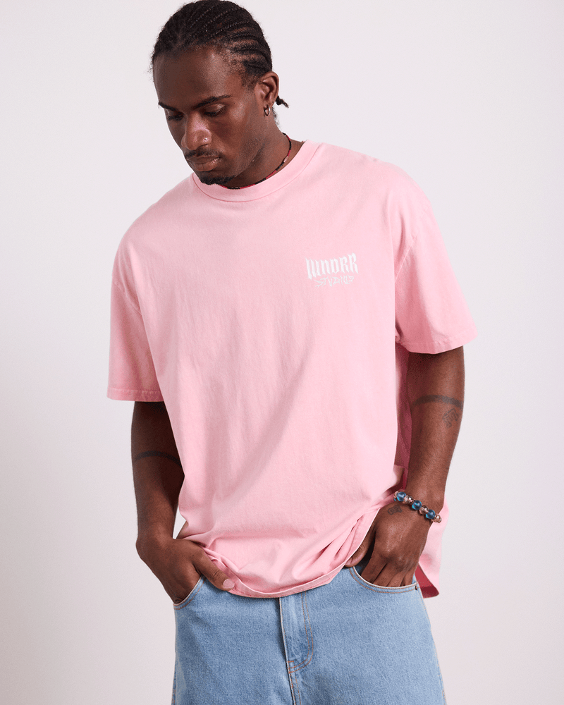 Wndrr Black Bleach Box Fit Tee