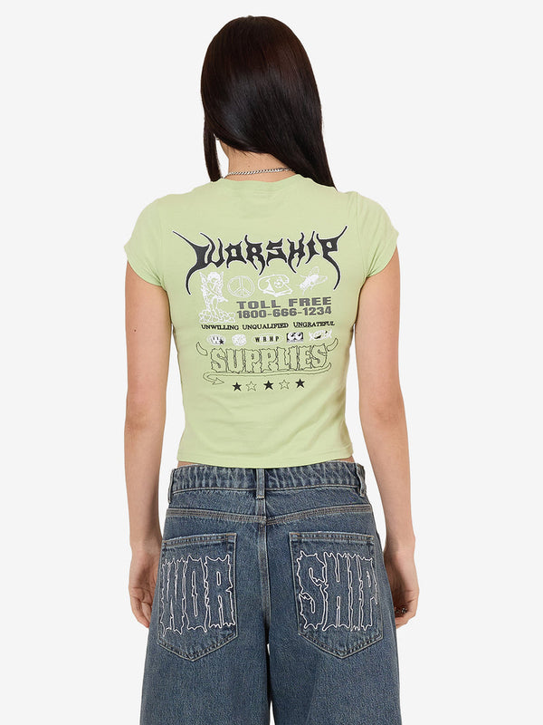 Worship Logorama Cap Sleeve Tee