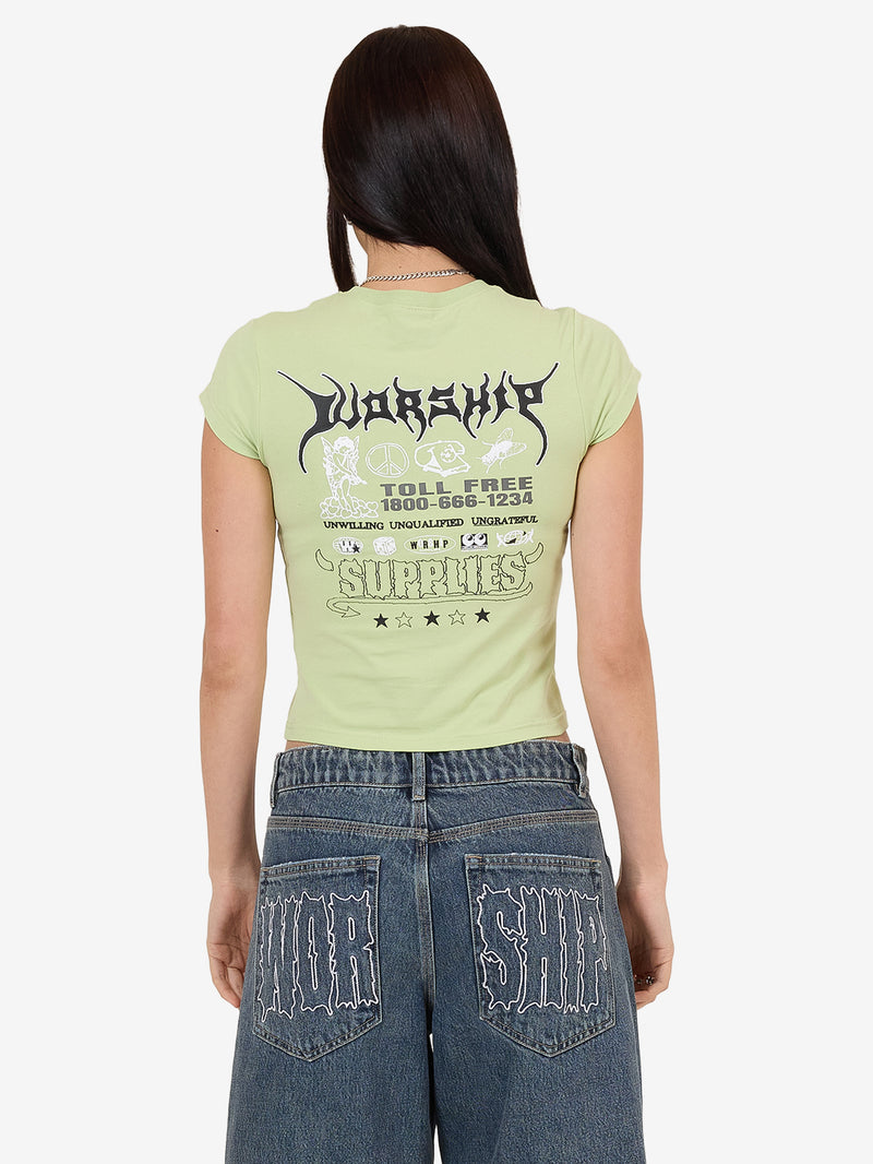 Worship Logorama Cap Sleeve Tee