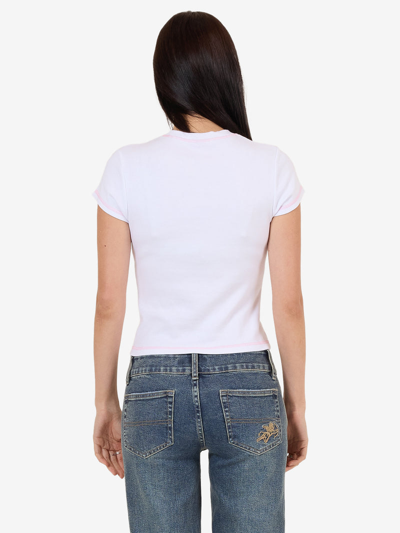 Worship Not Your Angel Cap Sleeve Tee