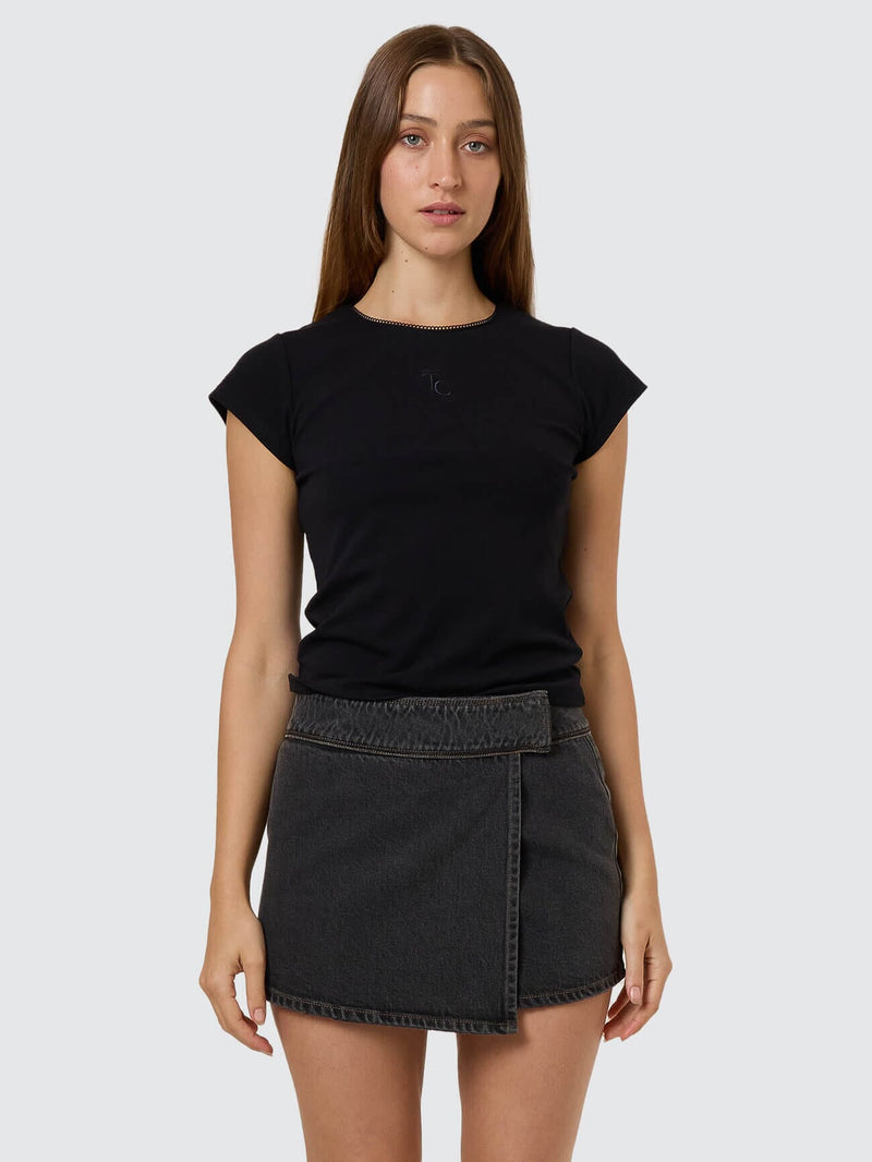 Thrills Night Shift Wrap Mini Skirt