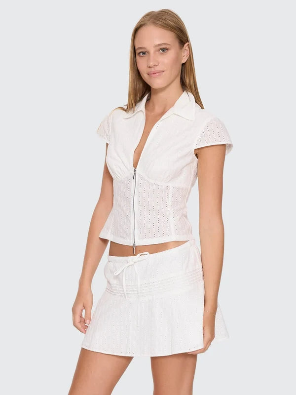 Thrills Danica Broderie Anglaise Top