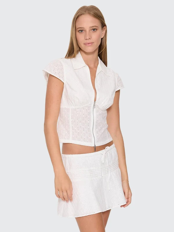 Thrills Danica Broderie Anglaise Top