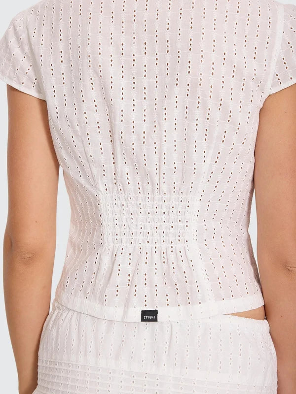 Thrills Danica Broderie Anglaise Top