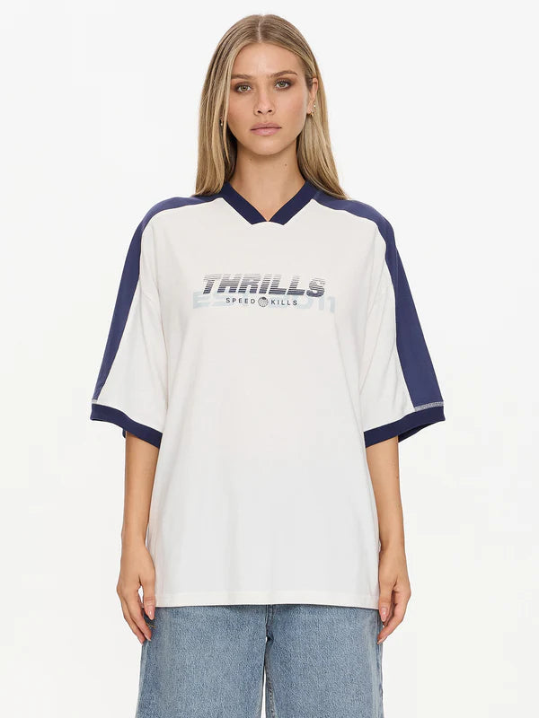 Thrills Speed Killer V-Neck Oversized Tee