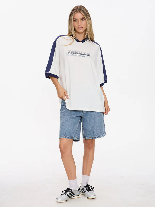 Thrills Speed Killer V-Neck Oversized Tee
