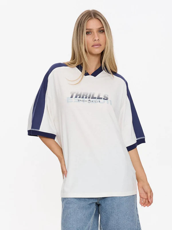 Thrills Speed Killer V-Neck Oversized Tee