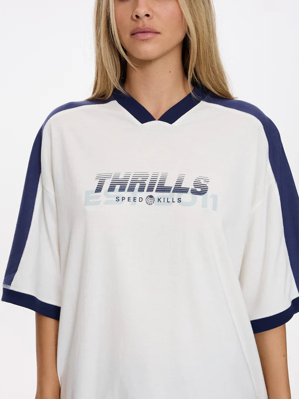 Thrills Speed Killer V-Neck Oversized Tee