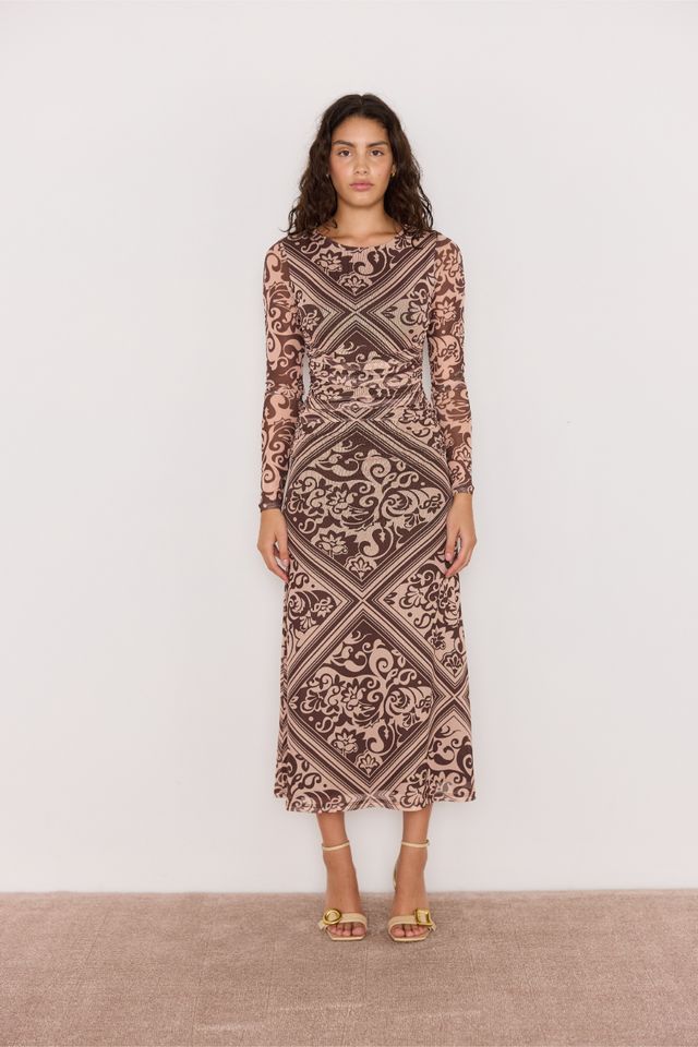 Minkpink Lumi Mesh Midi Dress