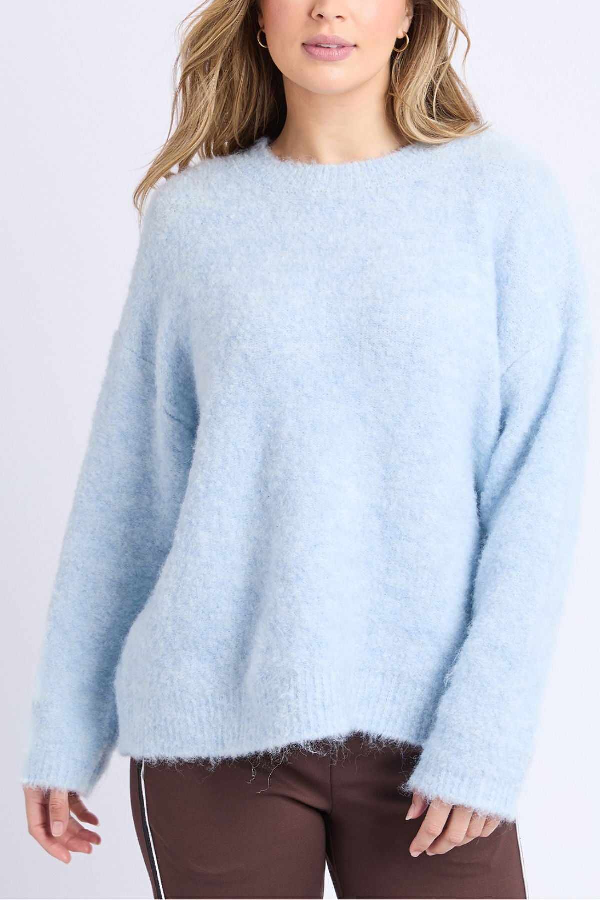 Foxwood Flint Knit Crew