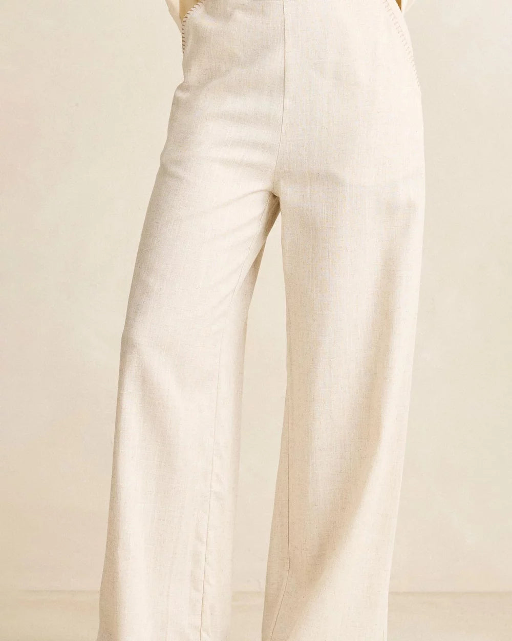 Rhythm Linen Whip Stich Wide Leg Pant