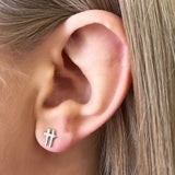 Ever Swish Silver Stud Earring