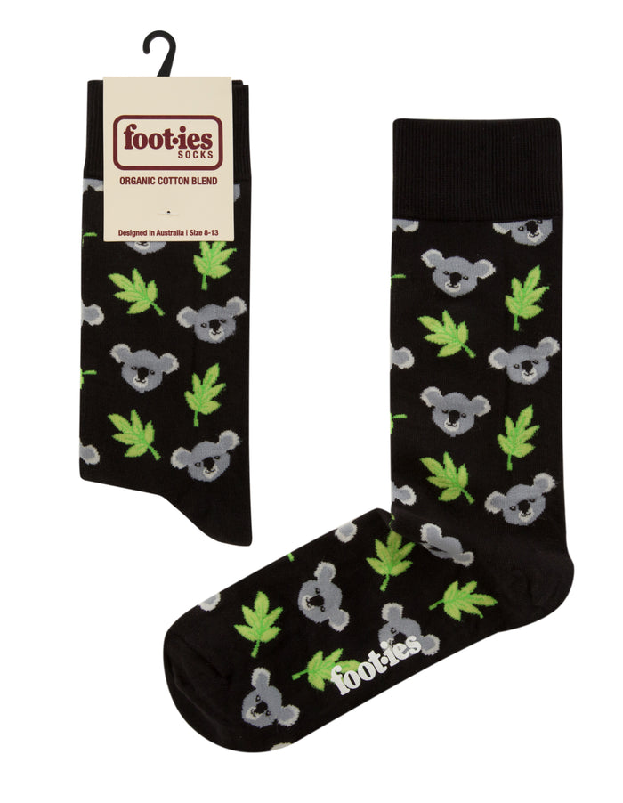 Footies Surfing Roos And Koalas Organic Cotton Sock