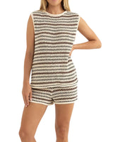 Rhythm Tami Stripe Knit Short
