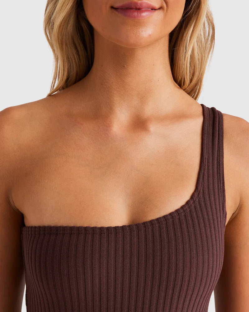 Billabong Terry Rib One Shoulder One Piece
