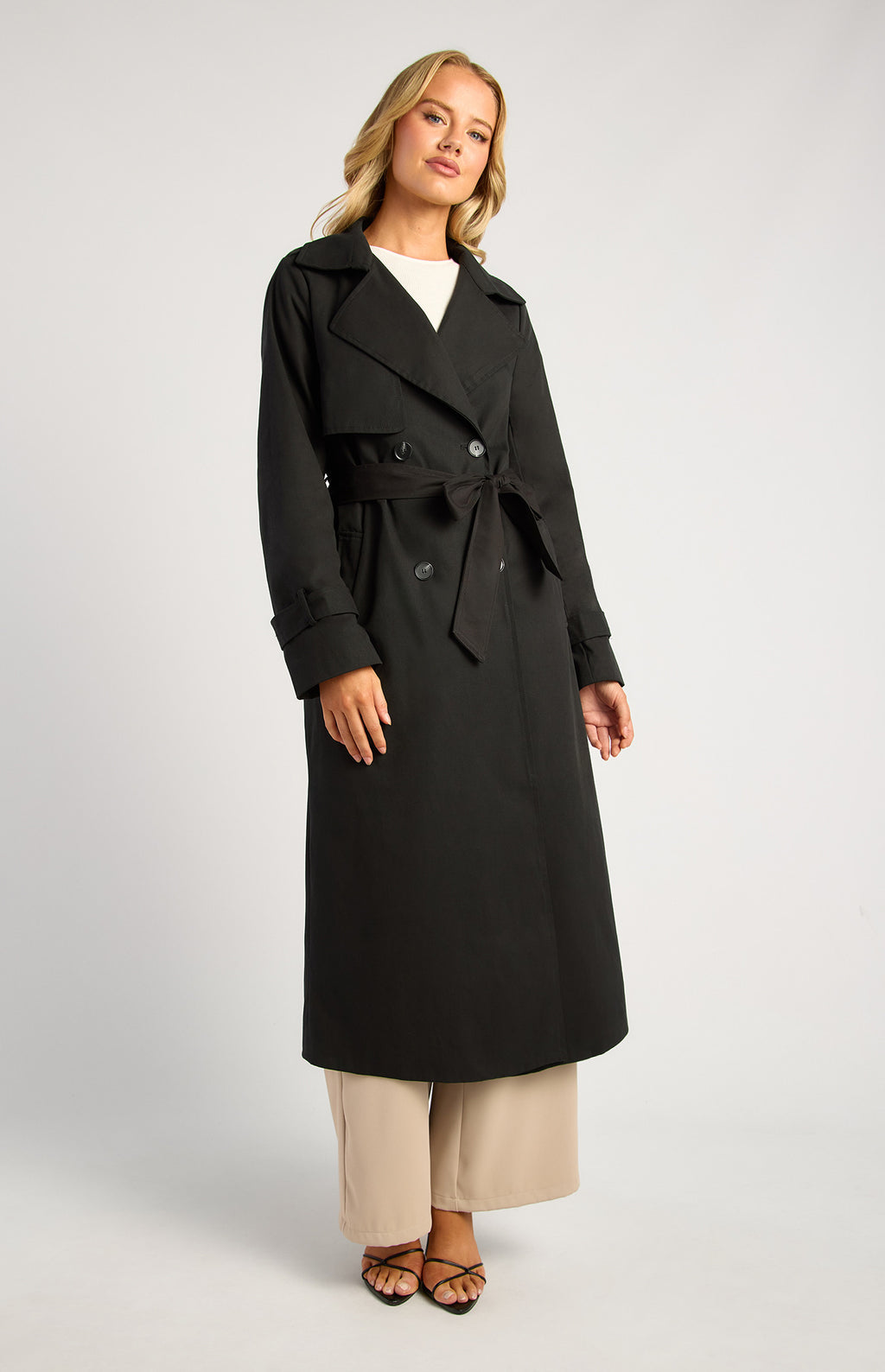Style State Long Lined Collared Trench Coat