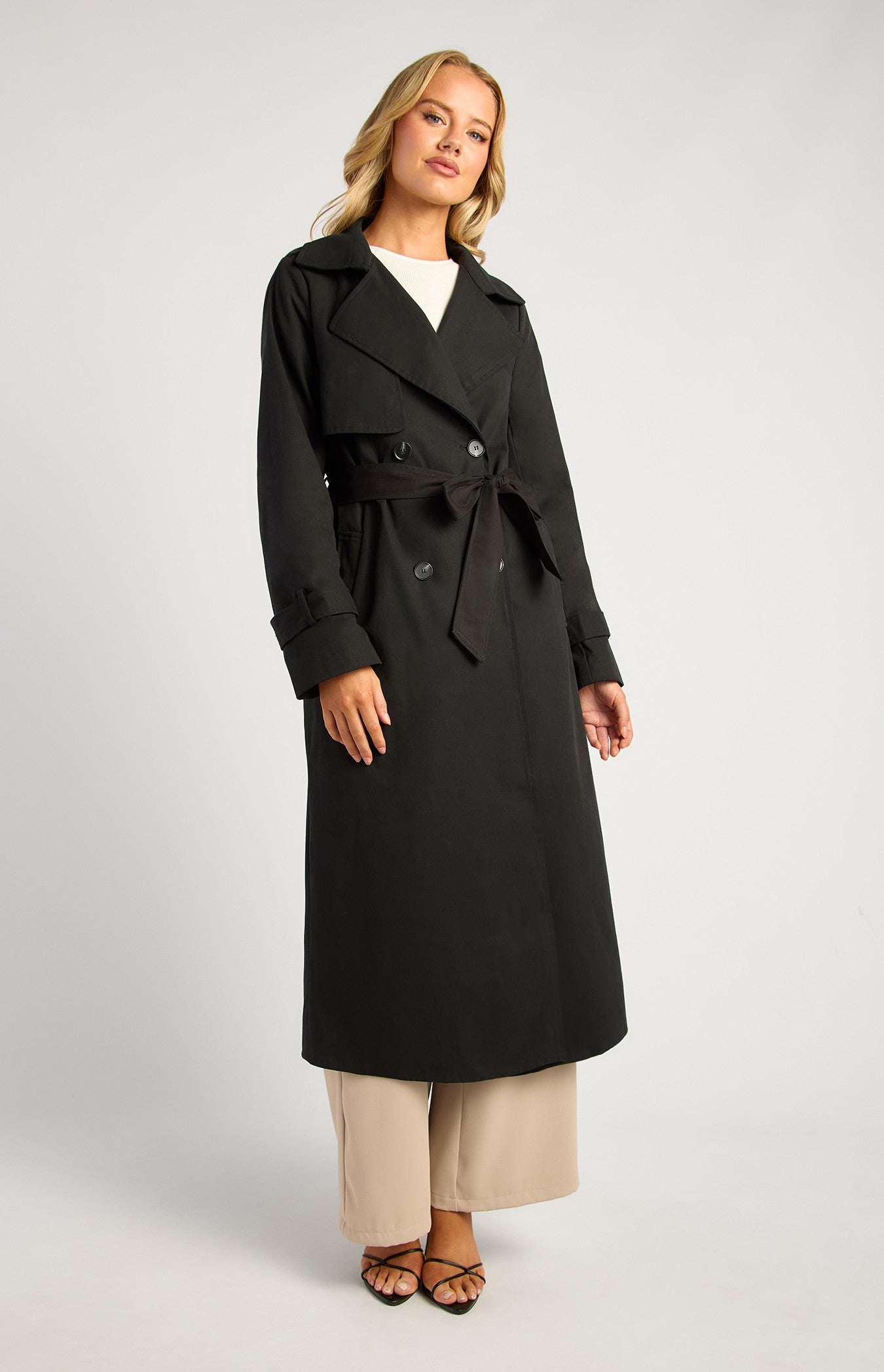 Style State Long Lined Collared Trench Coat