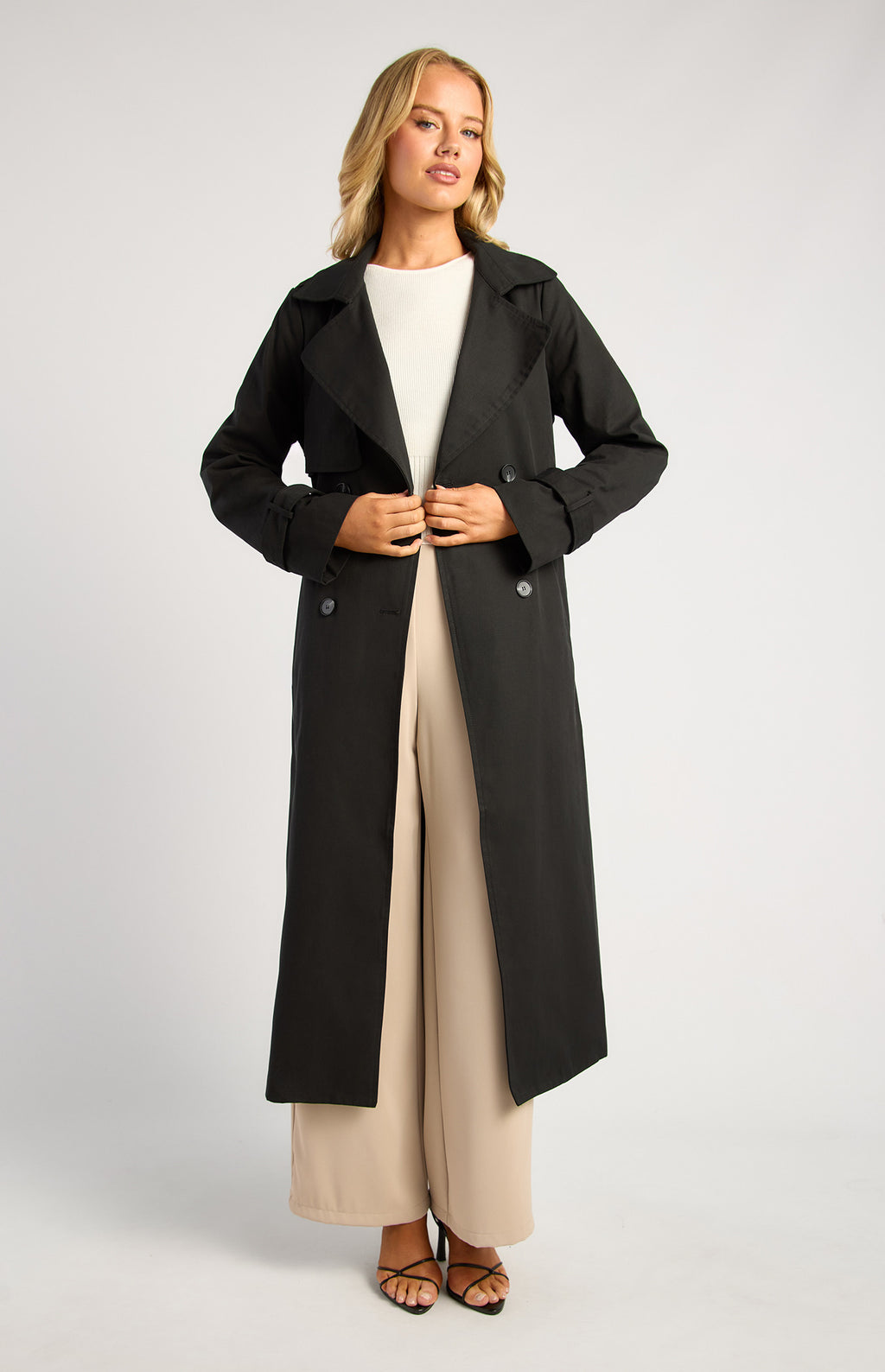 Style State Long Lined Collared Trench Coat