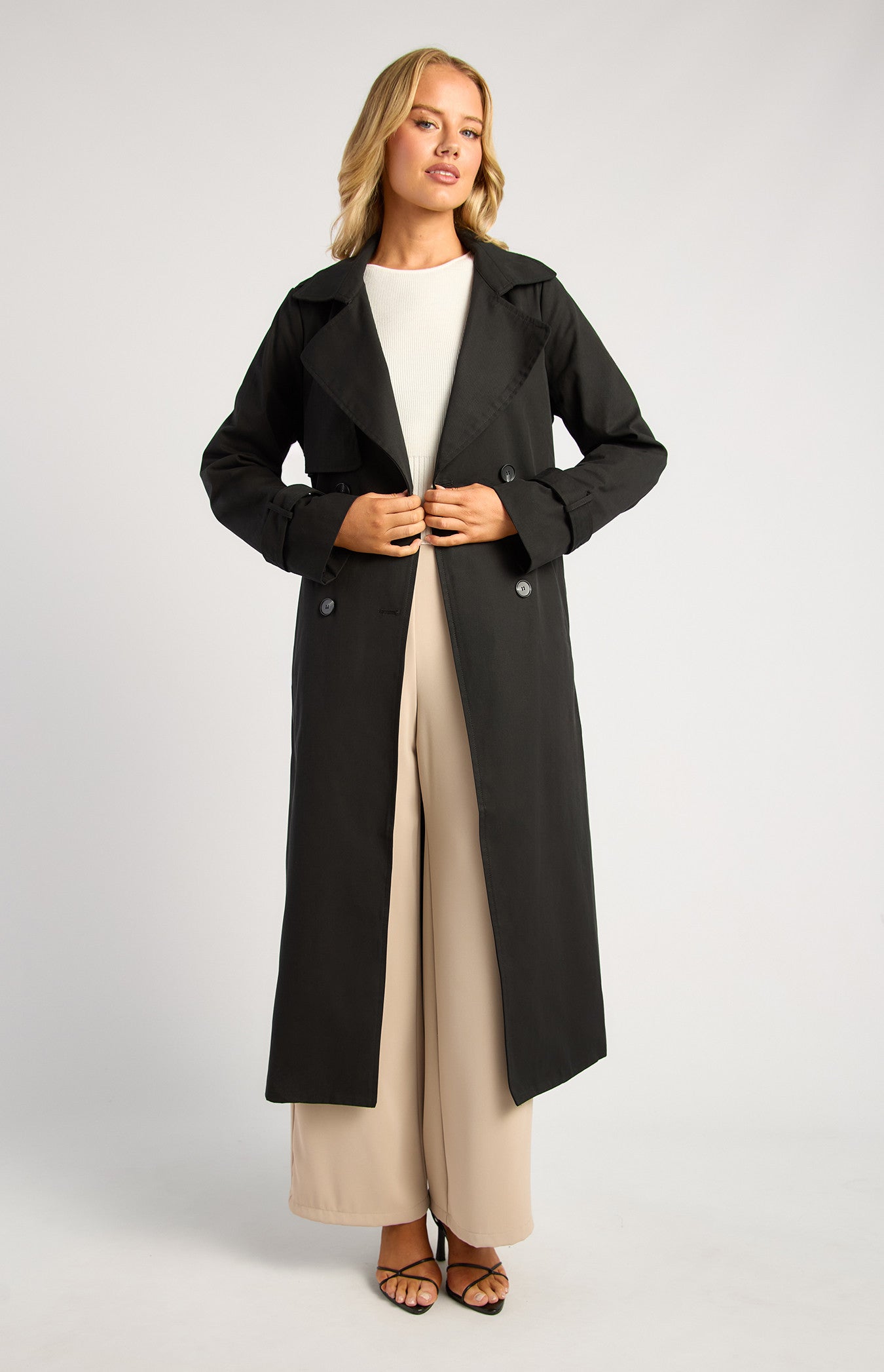 Style State Long Lined Collared Trench Coat