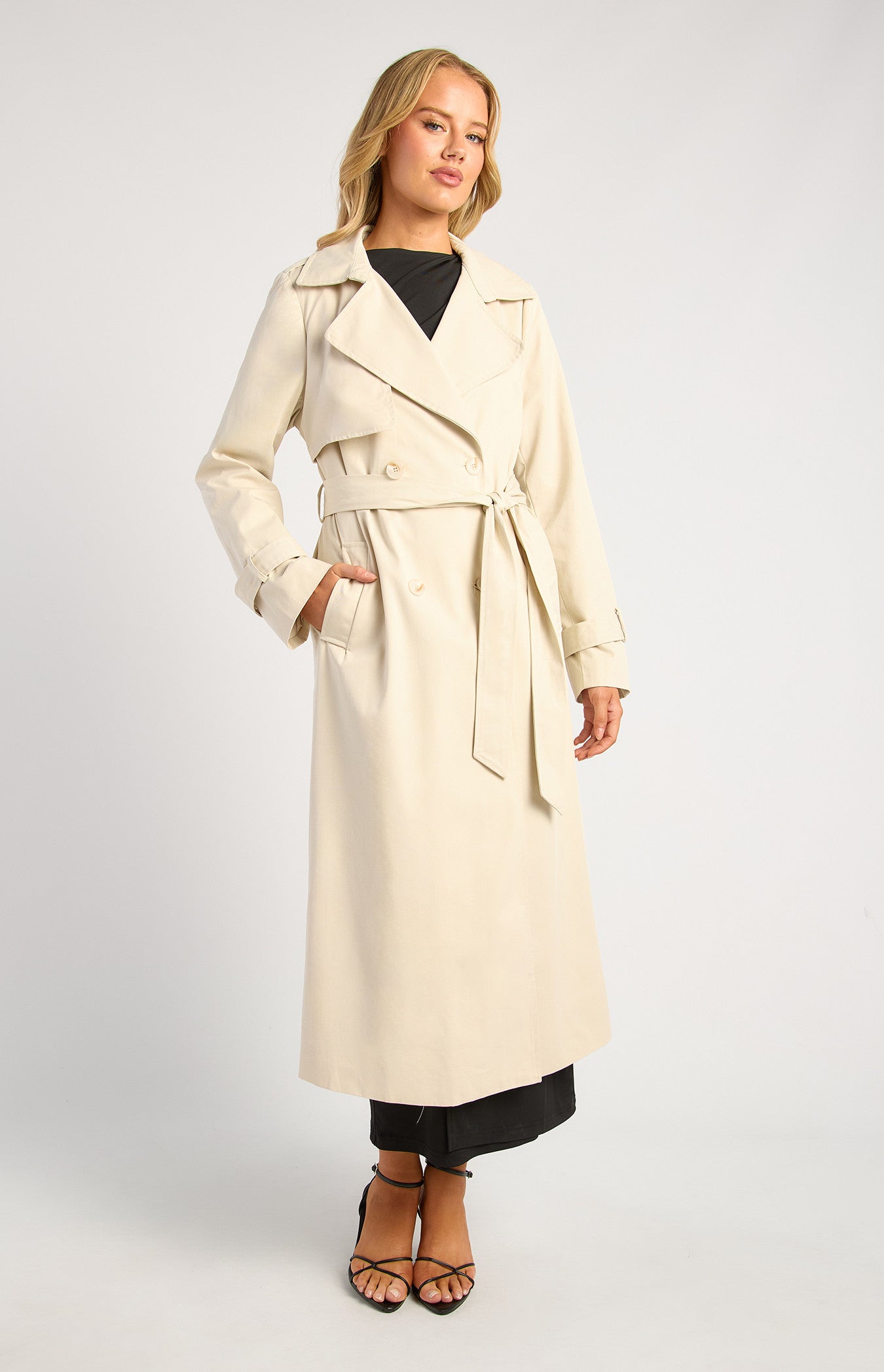Style State Long Lined Collared Trench Coat