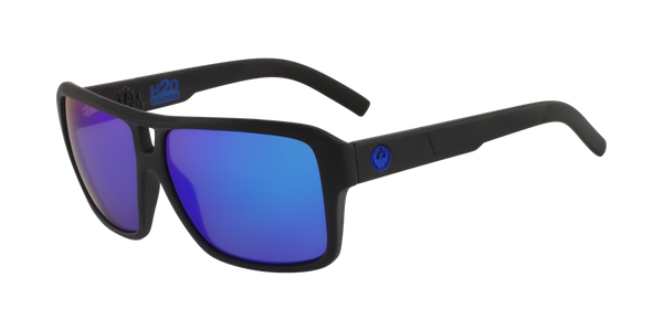 Dragon The Jam LL H20 Matte Black Blue Ion Polar Sunglasses